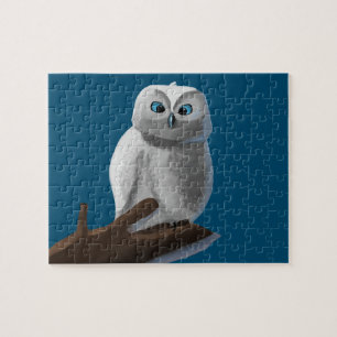 Drawing an owl sitting on a branch jigsaw puzzle