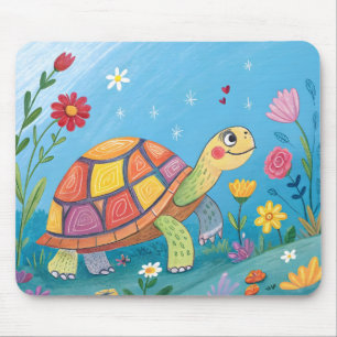 Drawing Baby Turtle Mouse Pad