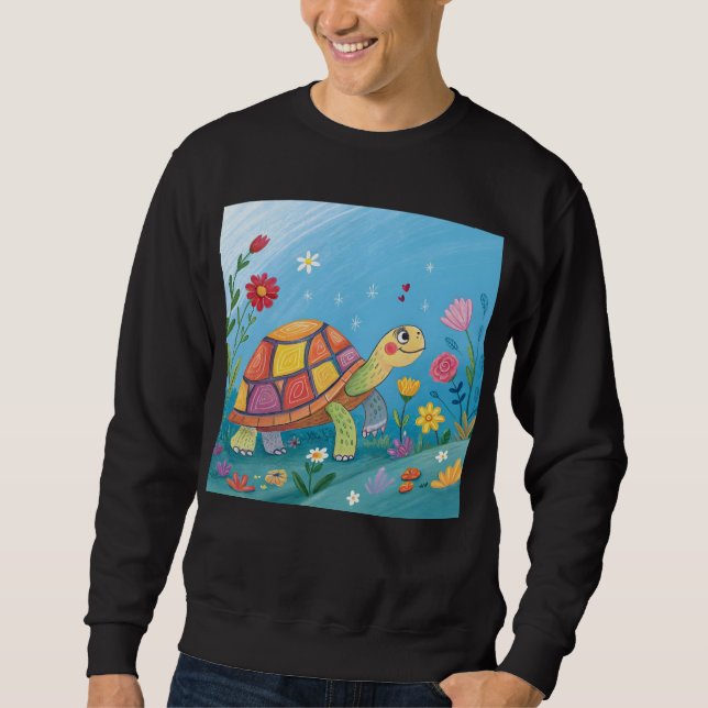 Drawing Baby Turtle Sweatshirt (Front)