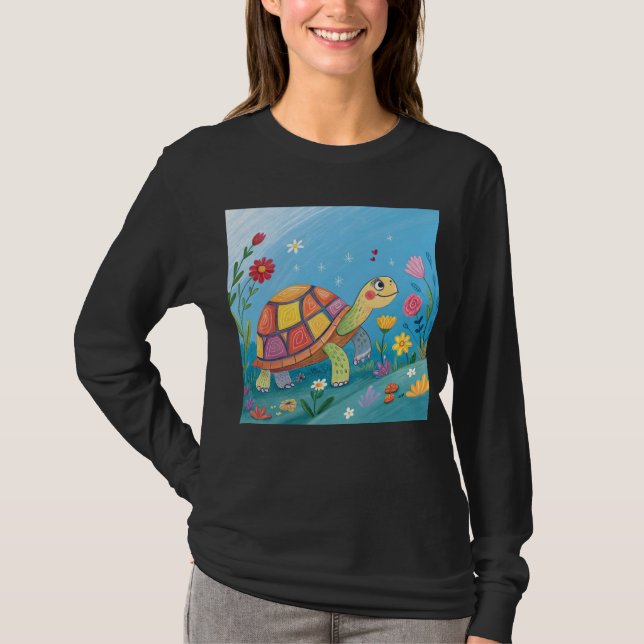 Drawing Baby Turtle T-Shirt (Front)