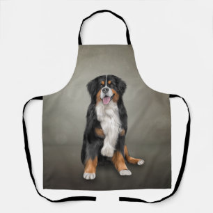 Drawing Bernese Mountain Dog Apron