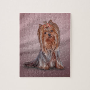 Drawing breed Yorkshire Terrier dog Jigsaw Puzzle