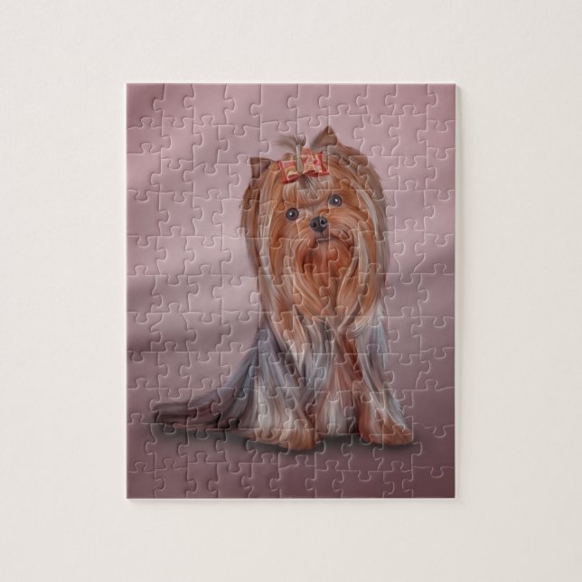 Drawing breed Yorkshire Terrier dog Jigsaw Puzzle (Vertical)