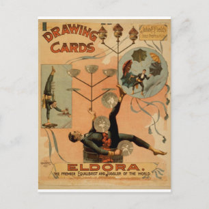 Drawing Cards, 'Eldora', Juggler of the World Postcard