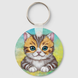 Drawing Cat Key Ring