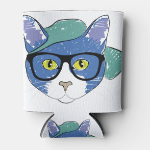 Drawing Cat Mascot Feline Pencil Animals Can Cooler