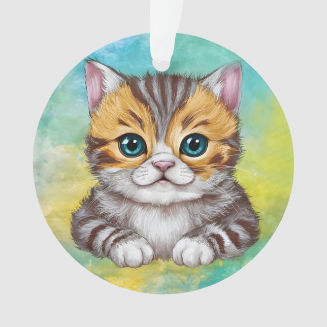 Drawing Cat Ornament (Front)