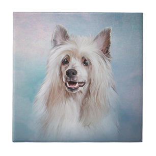 Drawing Chinese crested dog Medium Gift Bag Mouse  Ceramic Tile