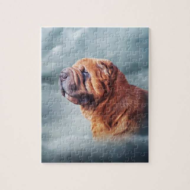 Drawing Chinese Shar-Pei dog Jigsaw Puzzle (Vertical)