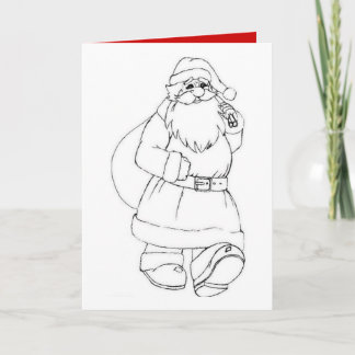 Drawing coloring for Christmas - Holiday Card
