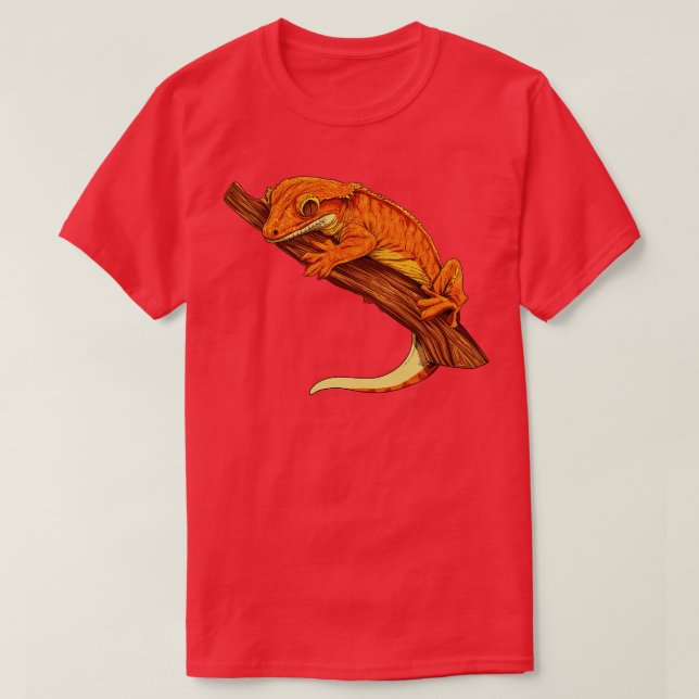 Drawing Crested gecko T-Shirt (Design Front)