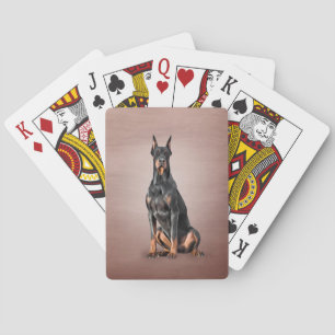 Drawing Doberman dog Playing Cards