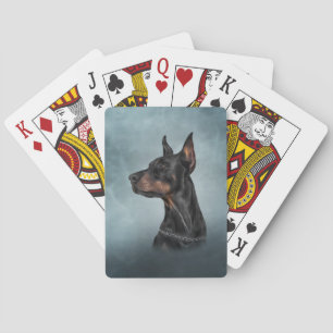 Drawing Doberman dog Playing Cards