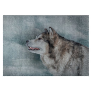 Drawing Dog Alaskan Malamute Cutting Board