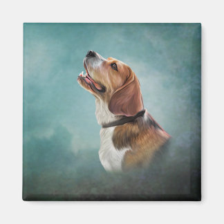 Drawing Dog Beagle Magnet