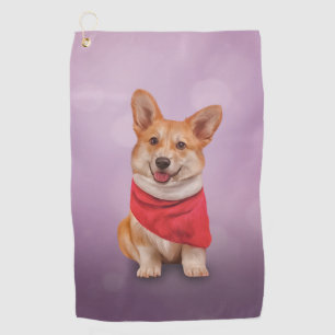 Drawing Dog breed Welsh Corgi Golf Towel