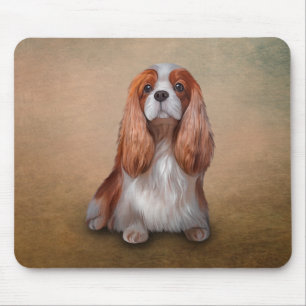 Drawing Dog Cavalier King Charles Spaniel Mouse Pad