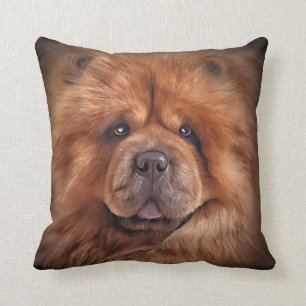 Drawing dog chow chow cushion