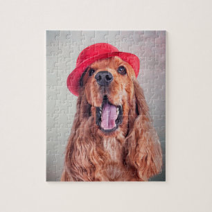 Drawing dog English Cocker Spaniel portrait Jigsaw Puzzle