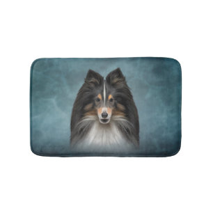 Drawing Dog Shetland Sheepdog, Sheltie Bath Mat
