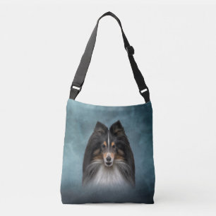 Drawing Dog Shetland Sheepdog, Sheltie Crossbody Bag