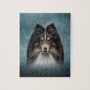 Drawing Dog Shetland Sheepdog, Sheltie Jigsaw Puzzle
