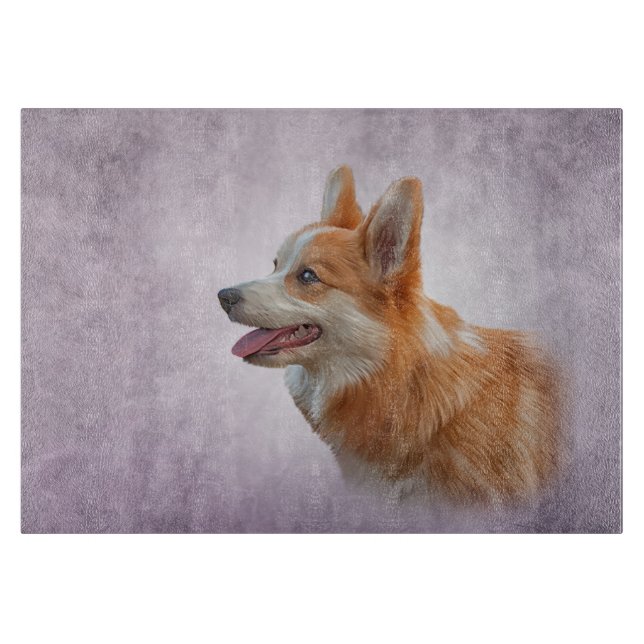 Drawing Dog Welsh Corgi Cutting Board (Front)