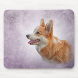 Drawing Dog Welsh Corgi Mouse Pad
