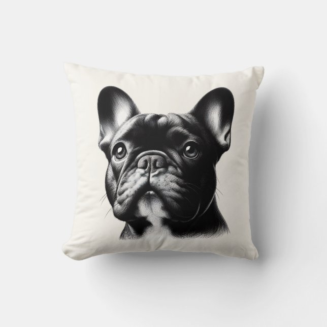Drawing French Bulldog Cushion (Front)