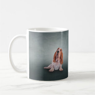 Drawing funny Basset Hound dog Coffee Mug