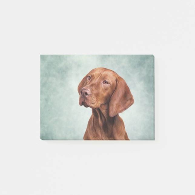 Drawing funny Vizsla Pointer Post-it Notes (Front)
