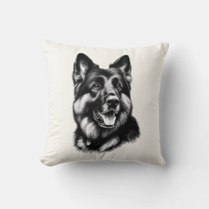 Drawing German Shepherd Cushion