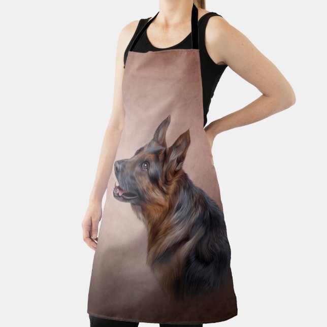 Drawing German Shepherd Dog Apron (Insitu)