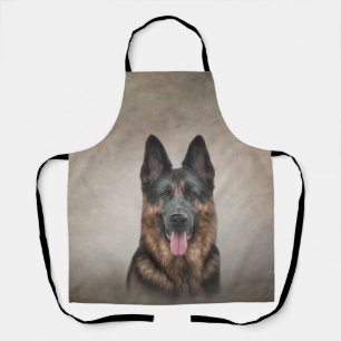 Drawing German Shepherd Dog Apron