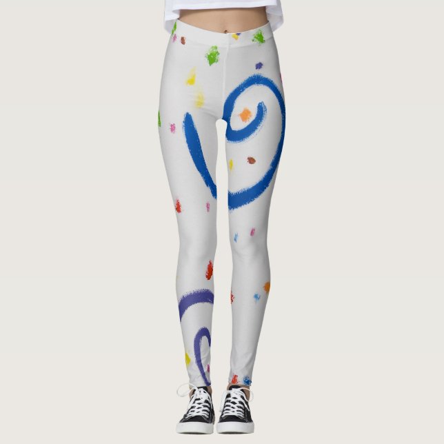 Drawing image of many colours leggings (Front)