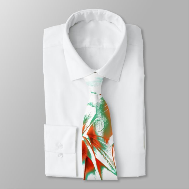 Drawing in rumpled shapes on light grainy texture  tie (Tied)