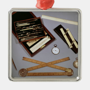 Drawing instruments used by Isambard Metal Tree Decoration