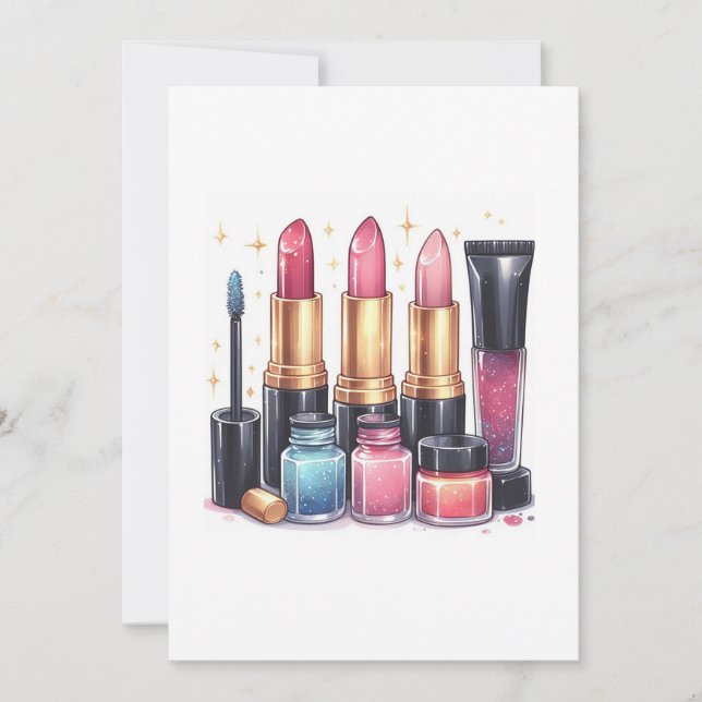 drawing makeup invitation (Front)