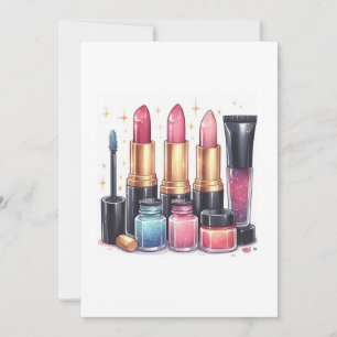 drawing makeup invitation