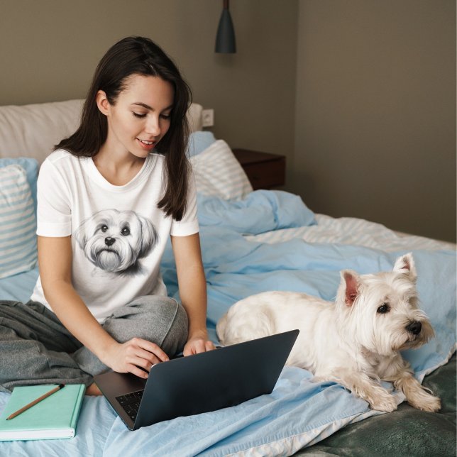 Drawing Maltese Dog T-Shirt (Creator Uploaded)