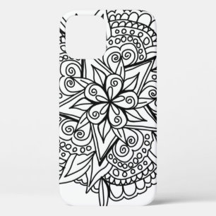 Drawing mandala design cool iPhone 12 case