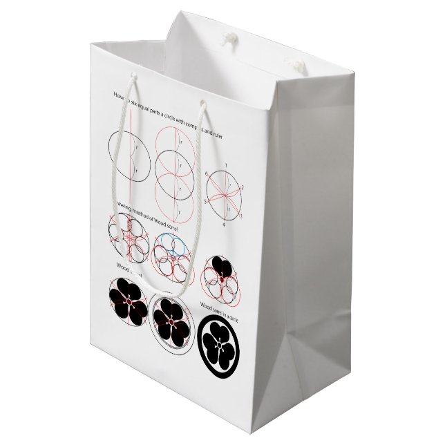 Drawing method of Wood sorrel Medium Gift Bag (Front Angled)