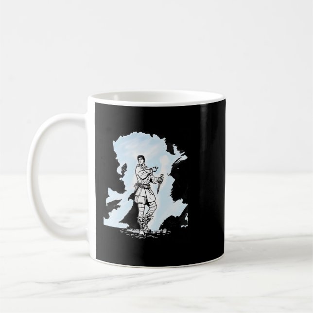 Drawing of a knife Gladiator by Illustrator Don Ca Coffee Mug (Left)