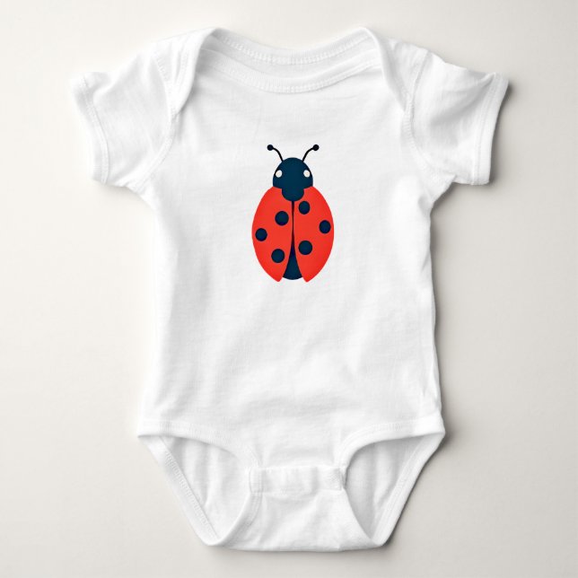 Drawing of a ladybug baby bodysuit (Front)