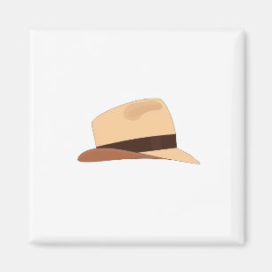 Drawing of a Panamanian hat Magnet