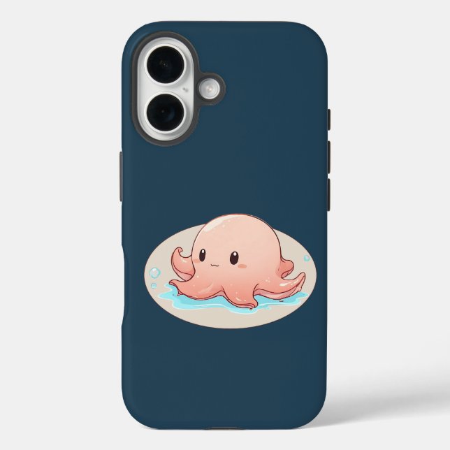 Drawing of a pink Baby Octopus Case-Mate iPhone Case (Back)