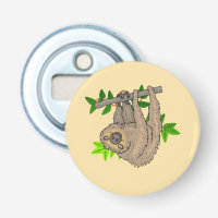 Drawing of a Sloth Hanging Upside Down