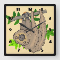 Drawing of a Sloth Hanging Upside Down