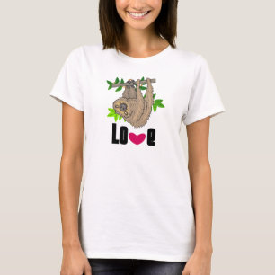 Drawing of a Sloth Hanging Upside Down T-Shirt