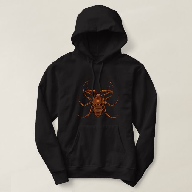 Drawing of a whip spider hoodie (Design Front)